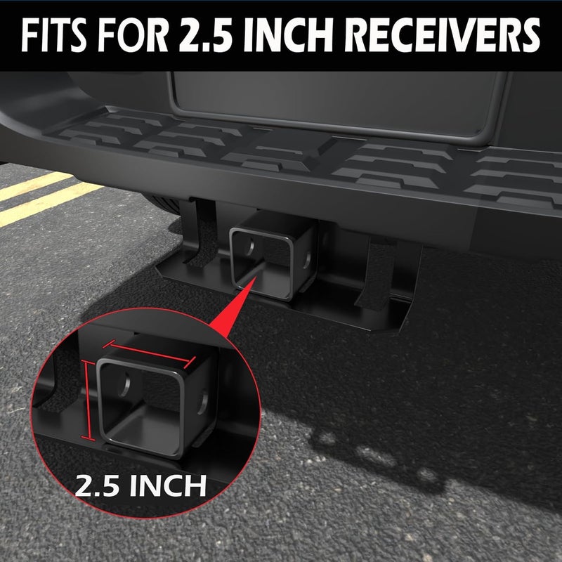OGYE 2.5 Inch American Flag Trailer Hitch Cover, Fit for 2.5 Inch Hitch Receivers (with 5/8" Pin Dia Anti-Theft Trailer Hitch Lock)，Black&Thin Blue line - Image 3